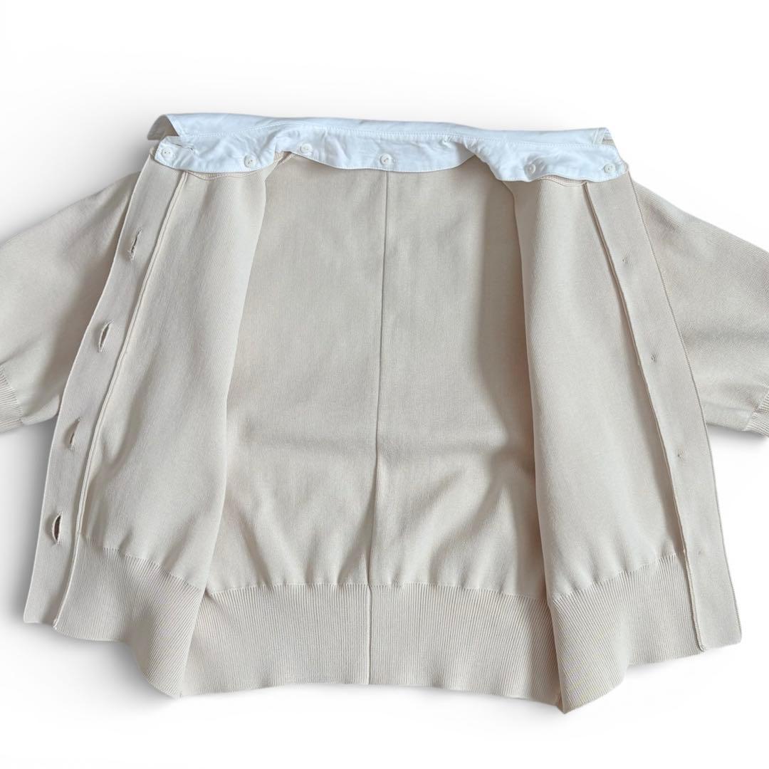 ADAM ET ROPÉカラー付きハーフスリーブカーディガン 2way 25AW