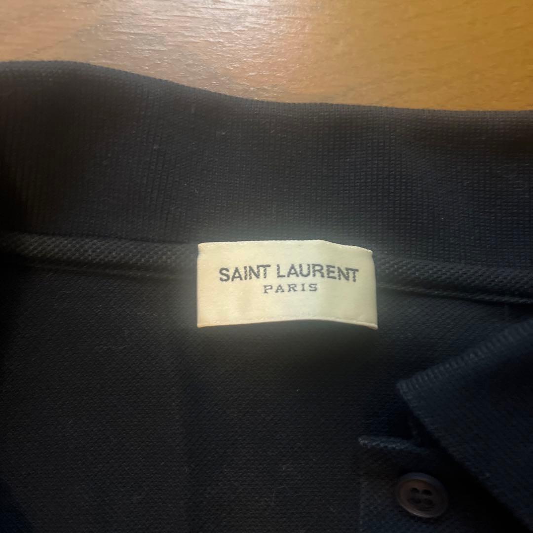 SAINT LAURENT ブラックポロシャツ