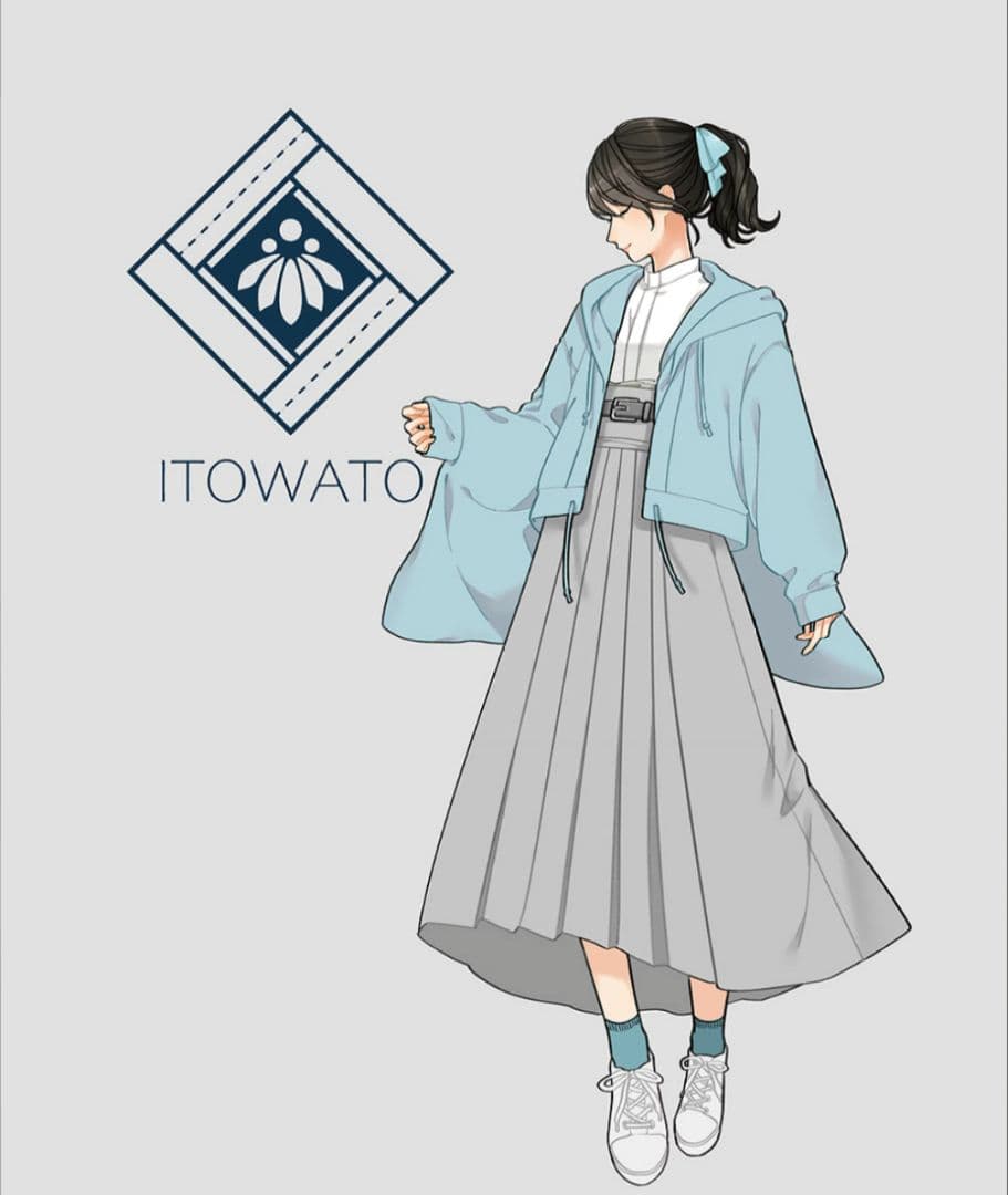 着物風　パーカー　ITOWATO 和洋折衷