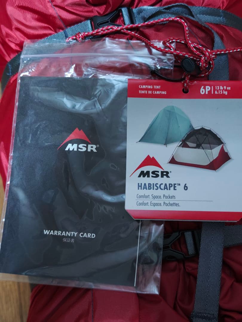 【新品】MSR エムエスアール テント ハビスケープ6 定価90200円シート付
