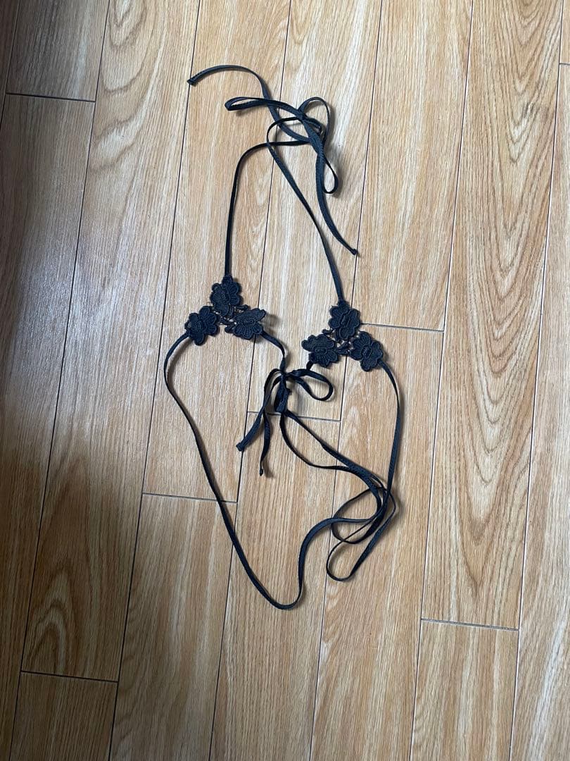 【Pan/パン】　BISCHOFF BUTTERFLY LACE BRA 黒