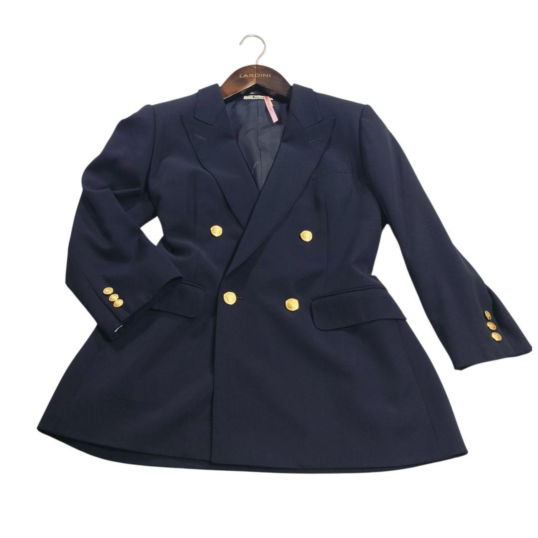 Aquascutum 金ボタン紺ブレ ダブル13 日本製