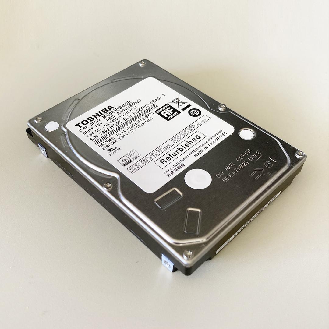 TOSHIBA MQ04ABB400R 4TB HDD（2.5インチ※15mm）