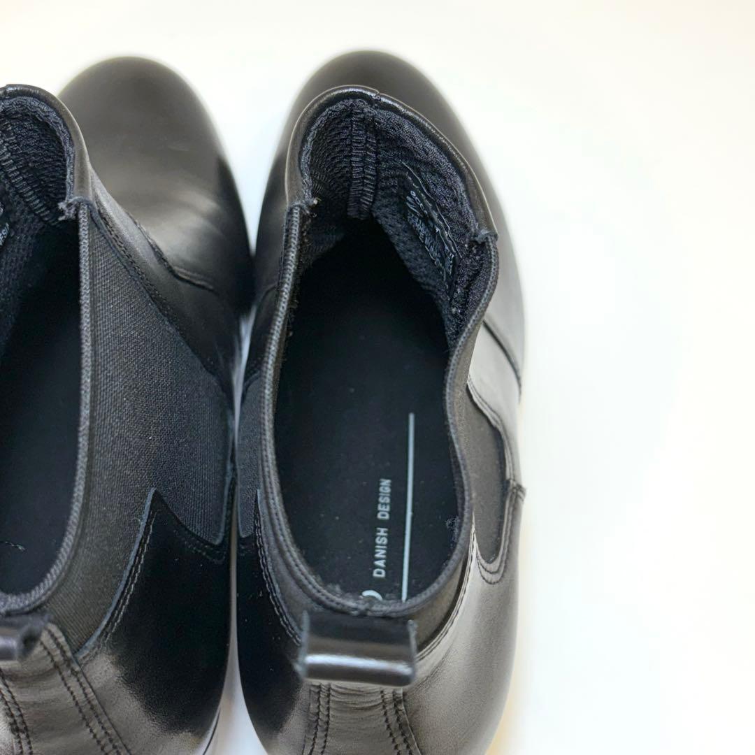 最終価格‼️ecco サイドゴアブーツ チェルシーブーツ 23.5cm 黒