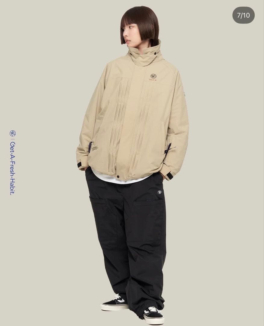 GAFH スノボ　2way ウェア　ジャケット　ベージュ　美品　スキー　uss2