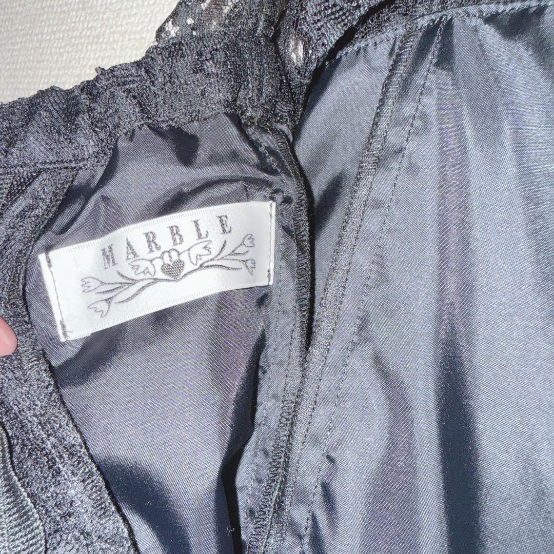 マーブル MARBLE ゴスロリ JSK ノースリーブ胸元編み上げ ワンピース