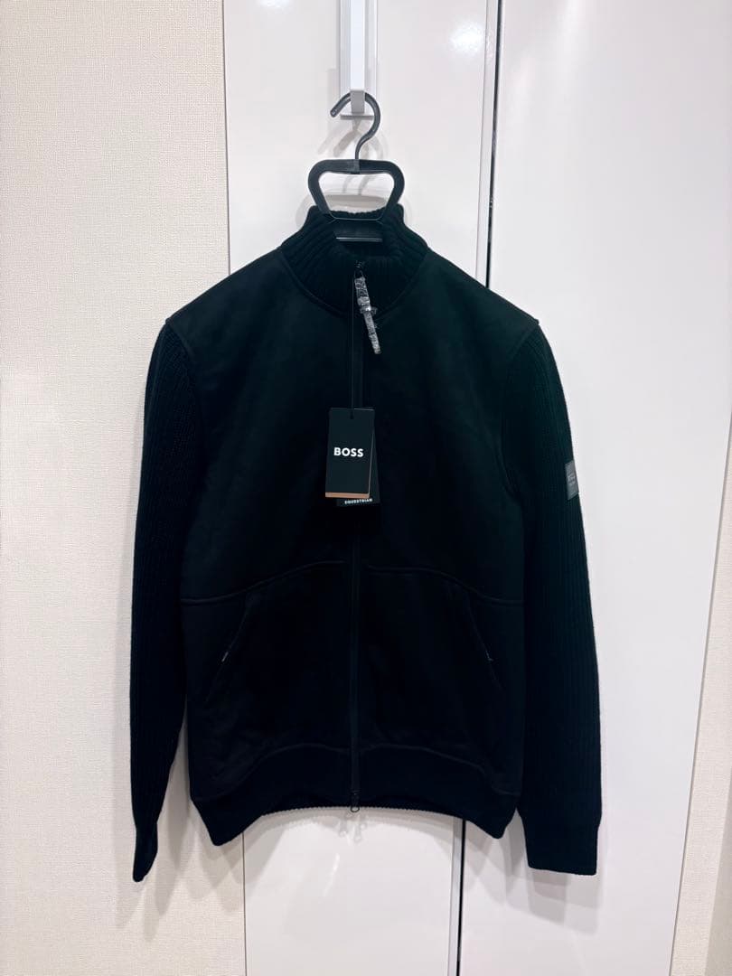 ［とんが］新品未使用　BOSS フェイクスエードジャケットニットトリム