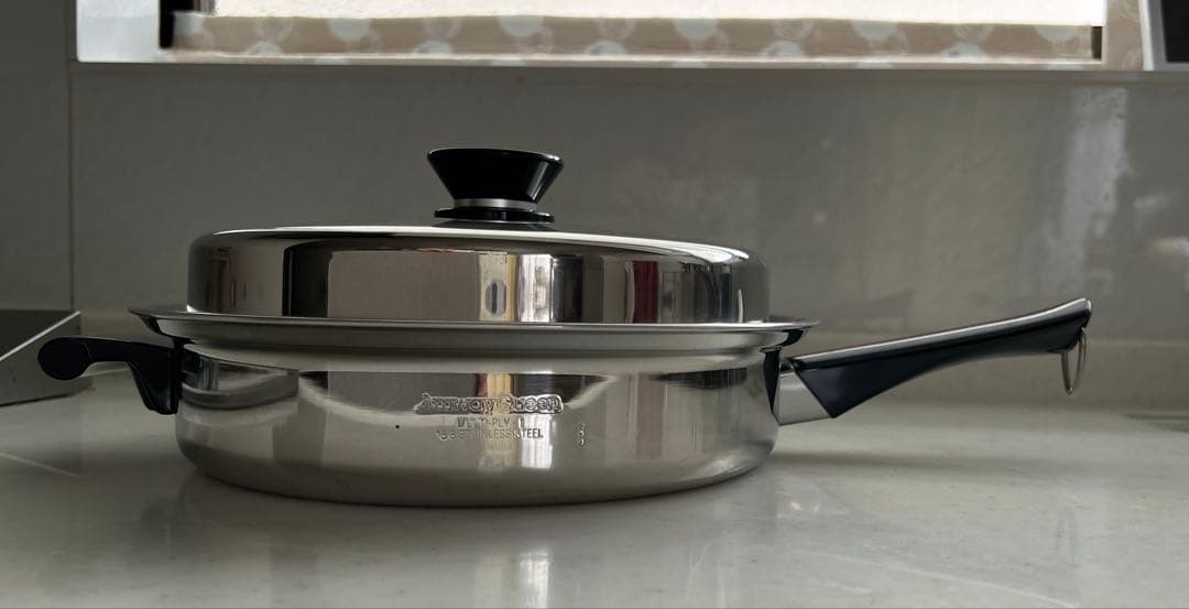 アムウェイ　旧型　未使用　6Lシチューパンセット➕大フライパン(料理本2冊付き)