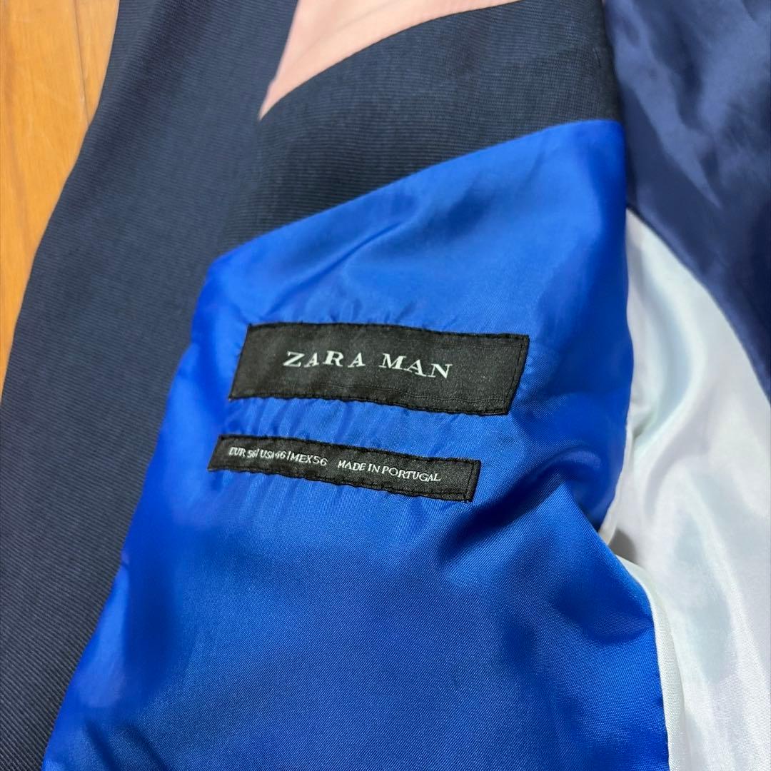 袖丈長め、ZARA MAN スーツセットアップ　カジュアルスーツ 裏地おしゃれ