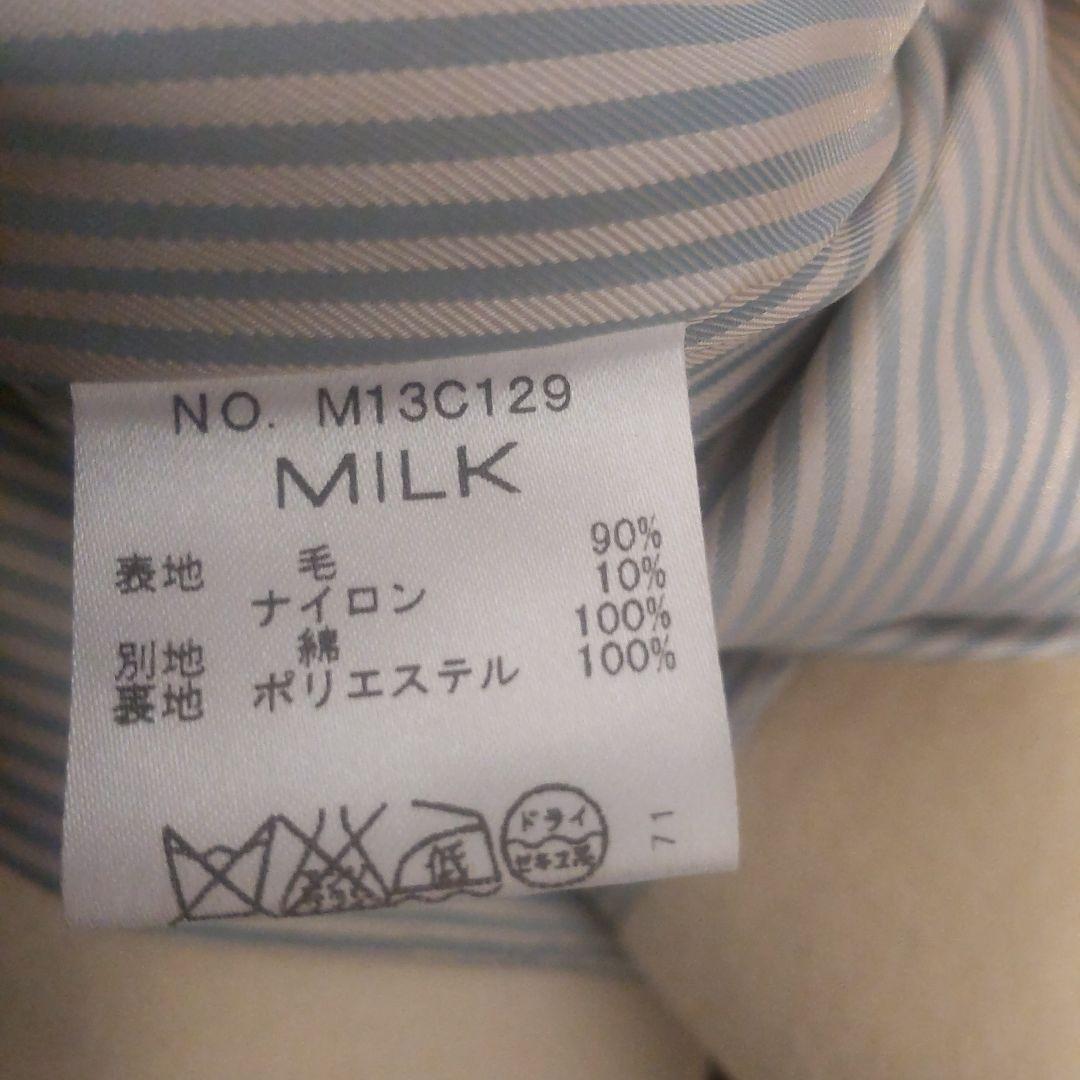 MILK ミルク　グラムハートコート オフホワイト&ピンク ハートボタン