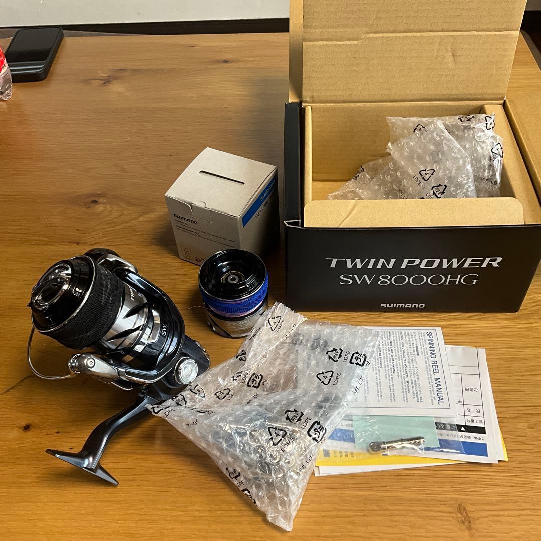シマノ　21ツインパワーsw 8000HG 予備スプール付き