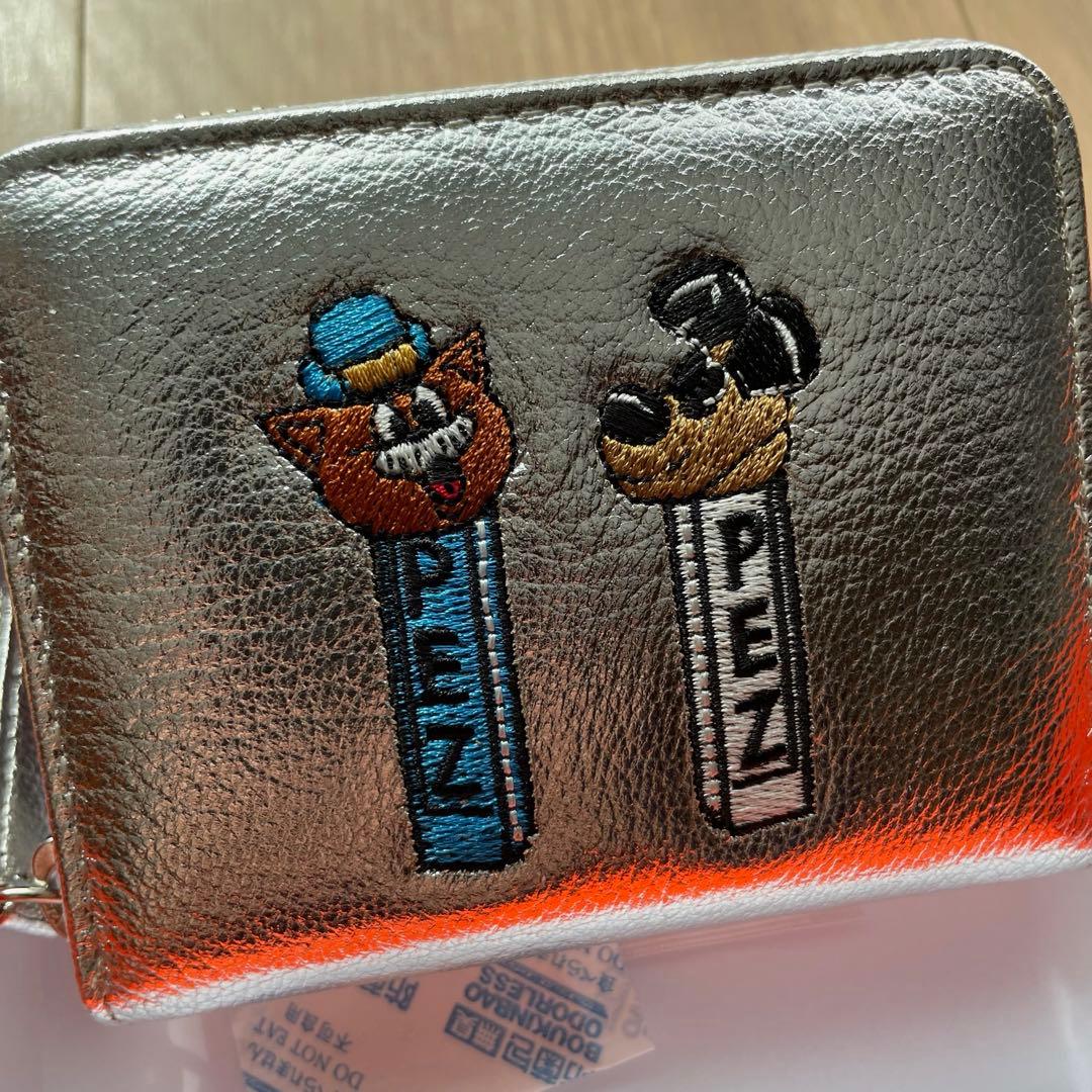 【PEZ×perche(ペルケ)×ear】コラボジャバラ折り財布 シルバー系
