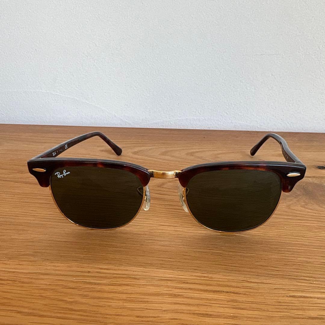 Ray-Ban Clubmaster サングラス ブラウン/ゴールド 140