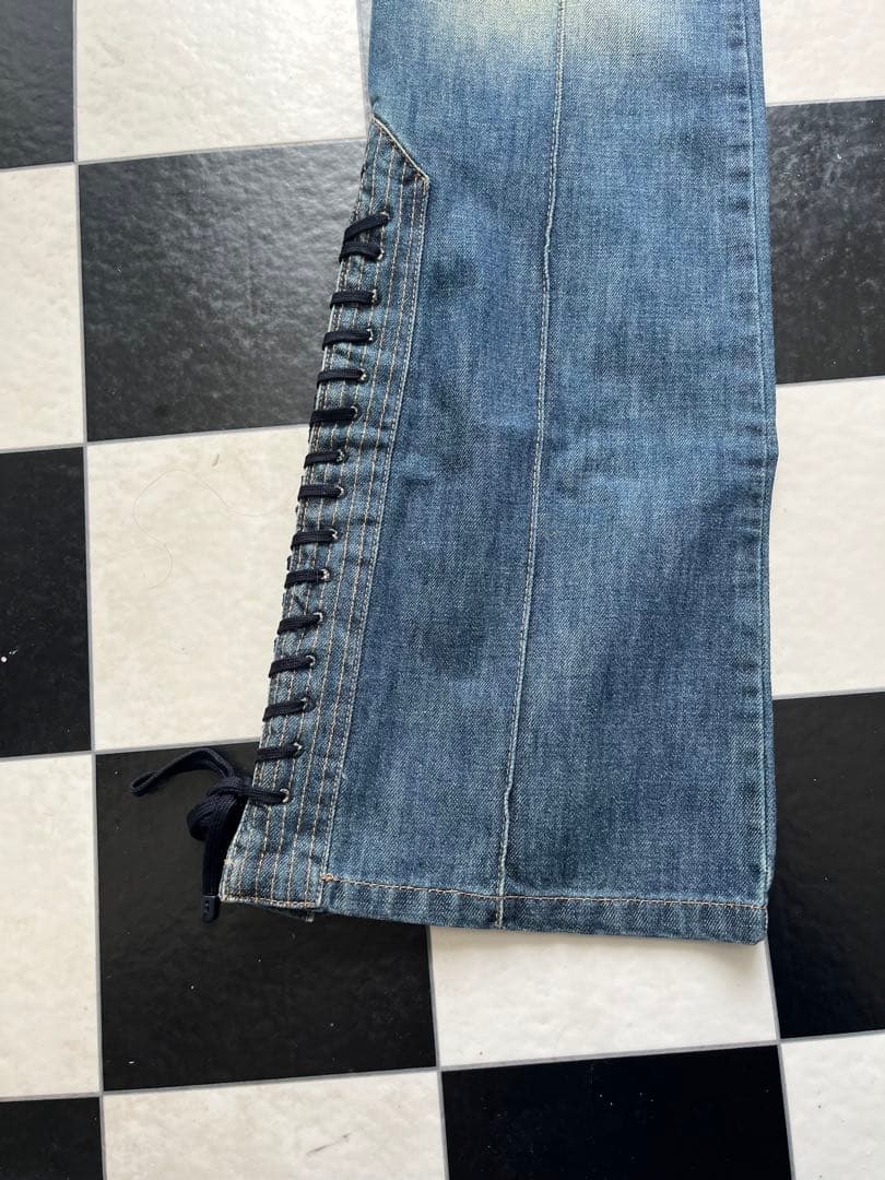 すきAlexanderMcQUEEN レースアップ ジーンズ マックイーン