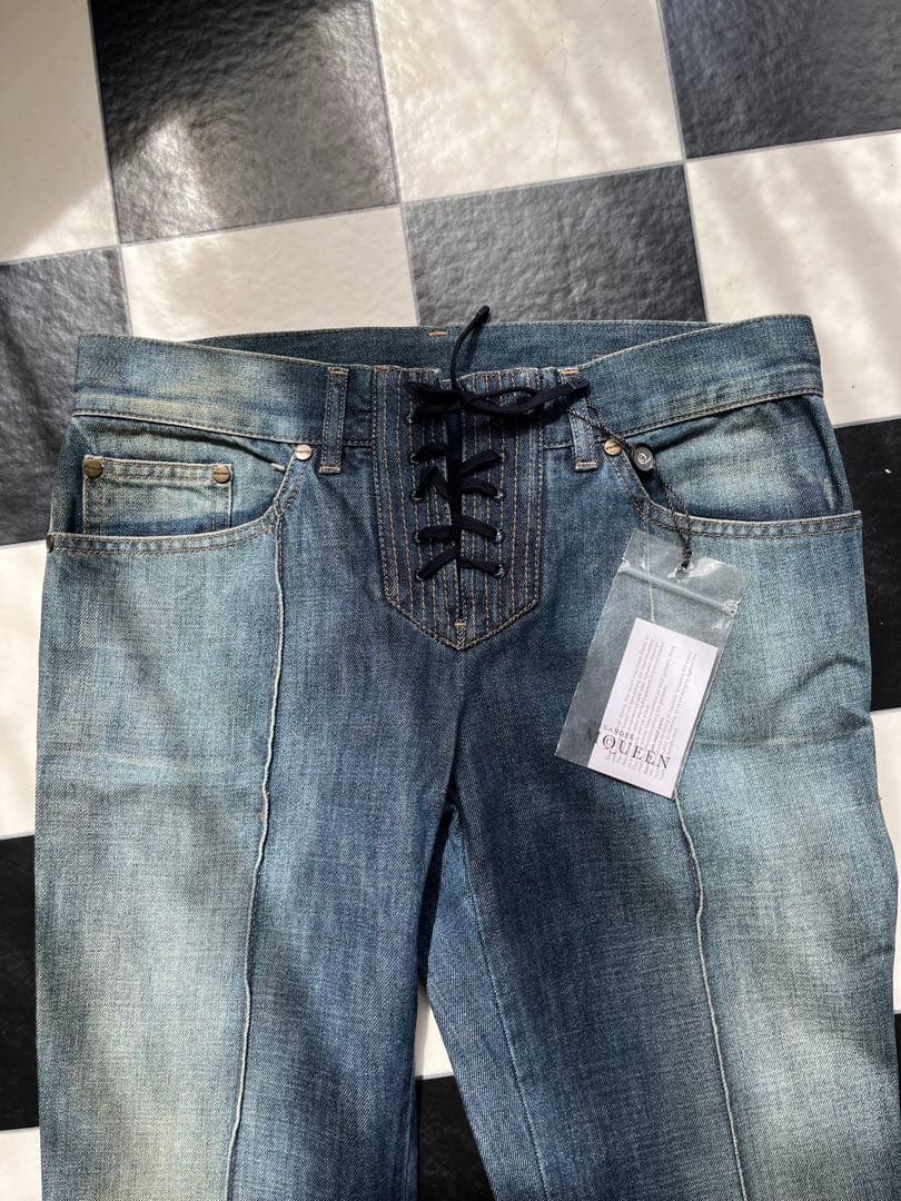 すきAlexanderMcQUEEN レースアップ ジーンズ マックイーン