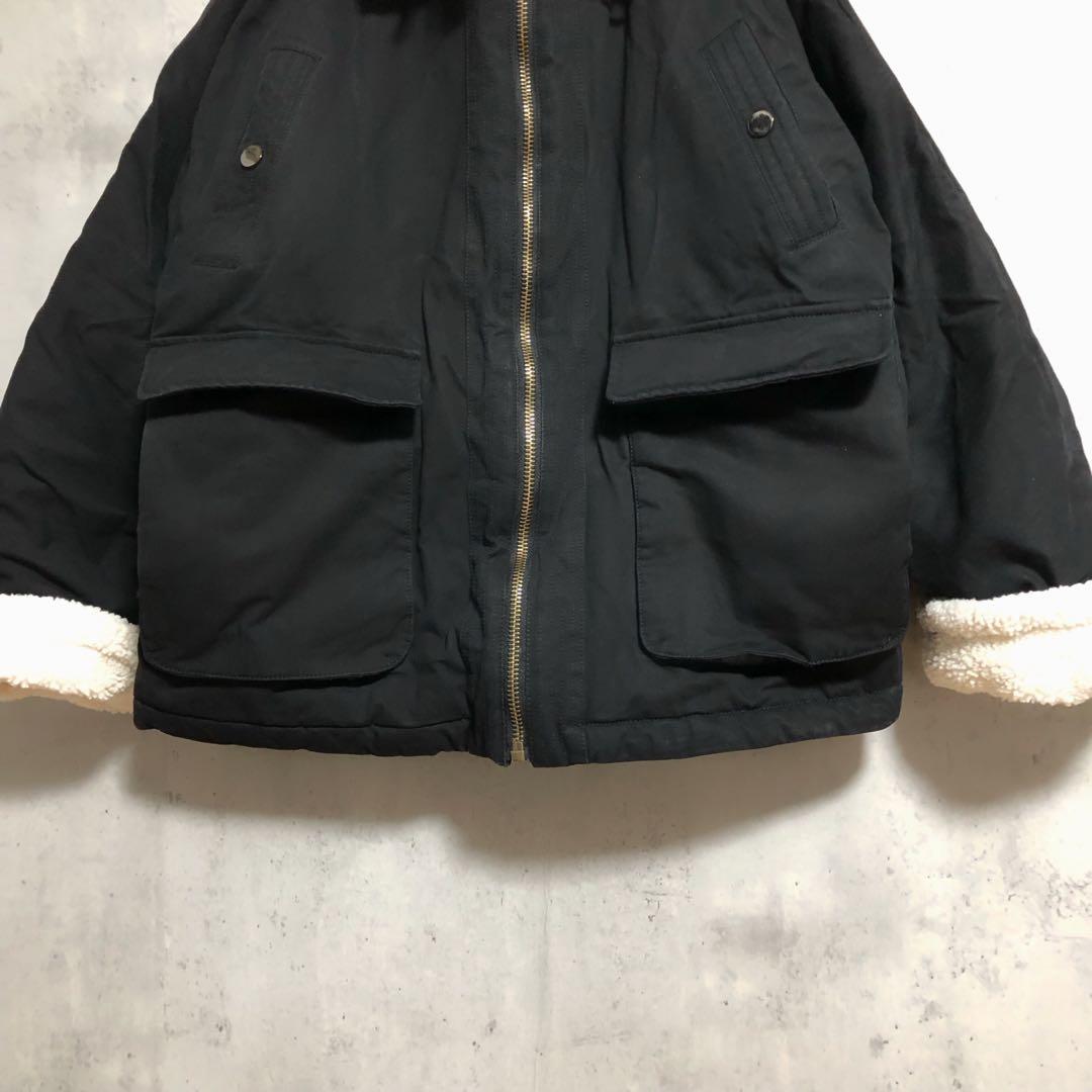 M.P Studios ビッグシルエットフェイクボアミリタリージャケット　S