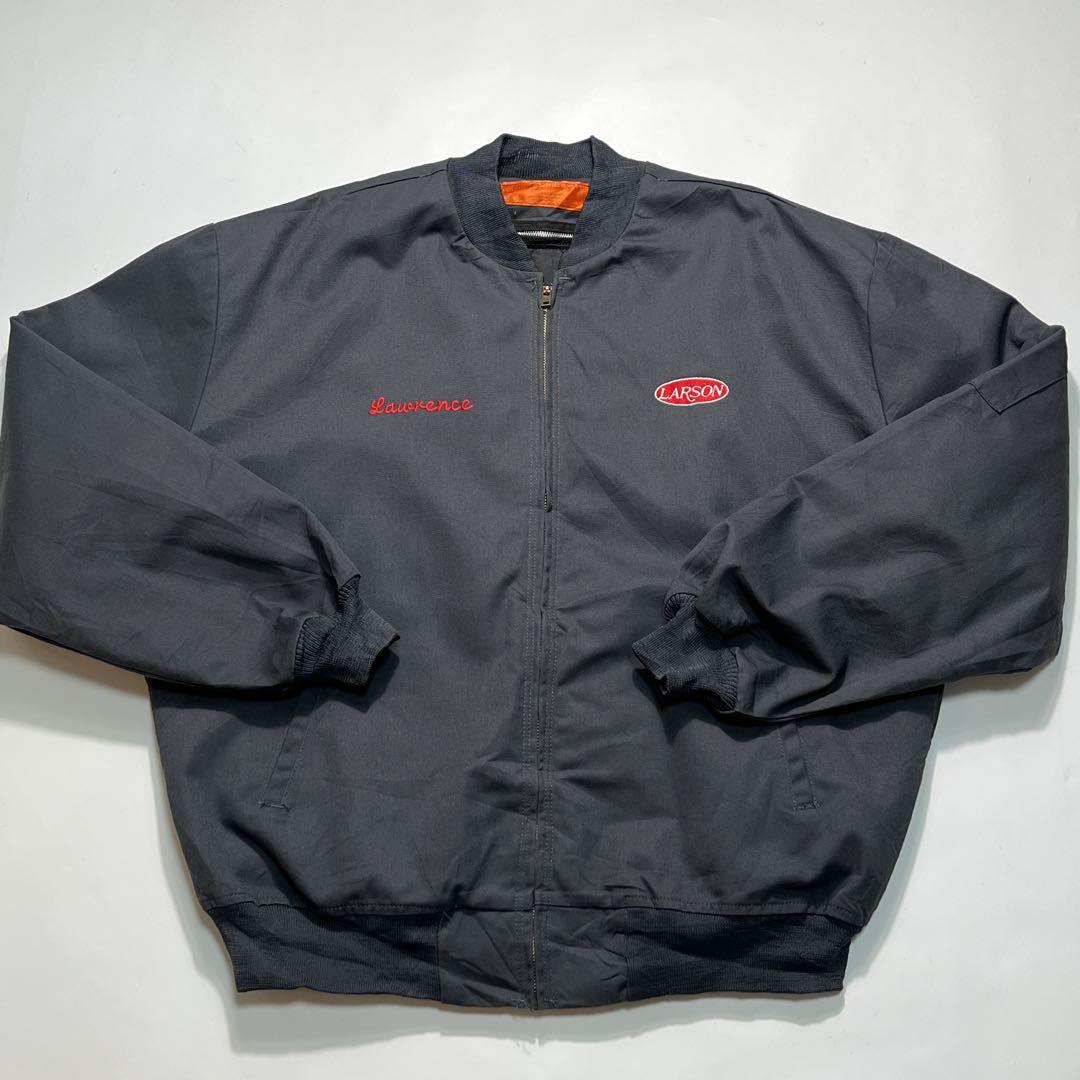90s レッドキャッMA1型 ワークジャケット XL グレー ワッペン 7934