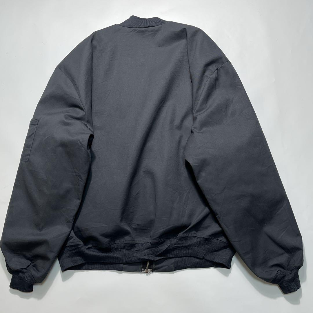 90s レッドキャッMA1型 ワークジャケット XL グレー ワッペン 7934