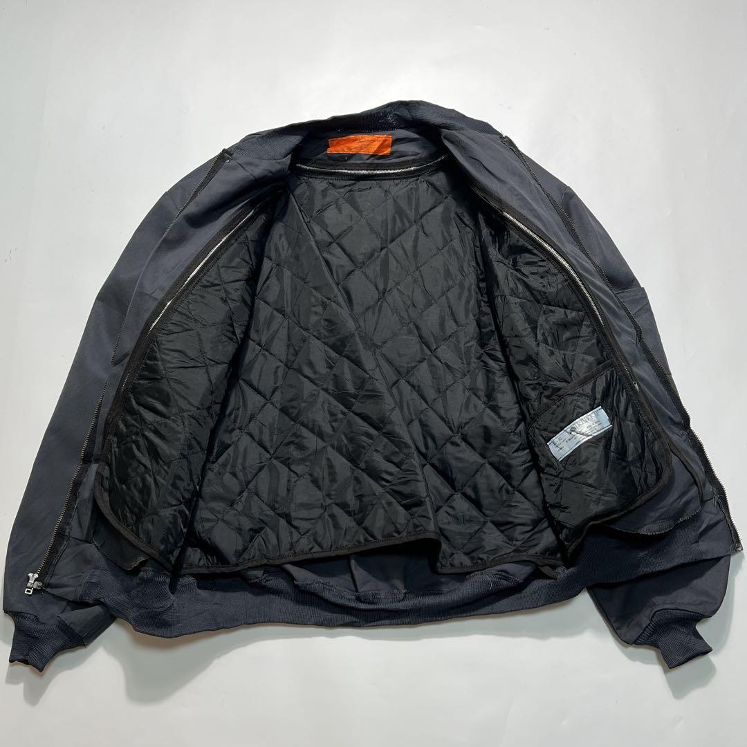 90s レッドキャッMA1型 ワークジャケット XL グレー ワッペン 7934