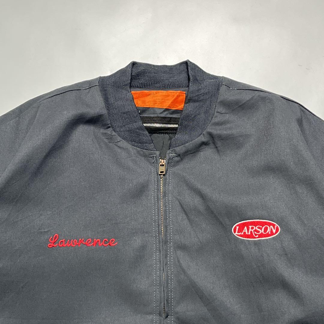 90s レッドキャッMA1型 ワークジャケット XL グレー ワッペン 7934