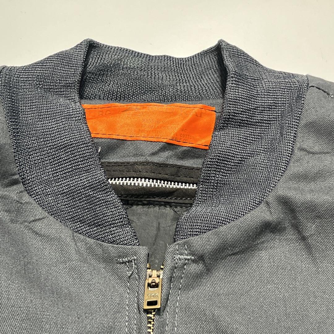 90s レッドキャッMA1型 ワークジャケット XL グレー ワッペン 7934