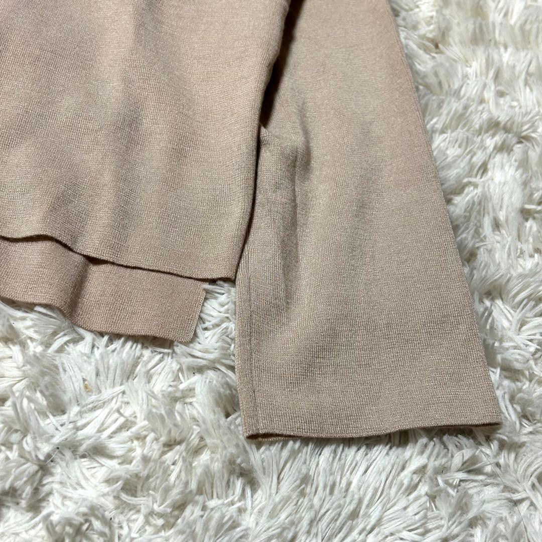 極美品✨FOXEY シルク カシミヤ カーディガン スリット 淡ピンク 40