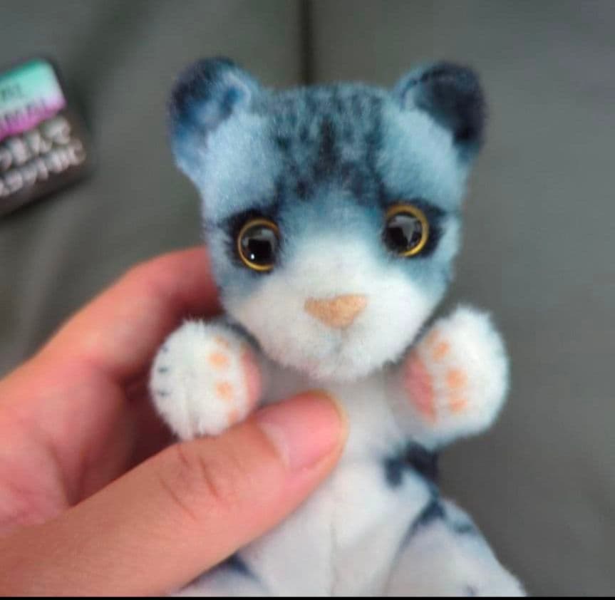 猫 つまんで マスコット ボールチェーン リアルアニマル とら猫 シャム猫