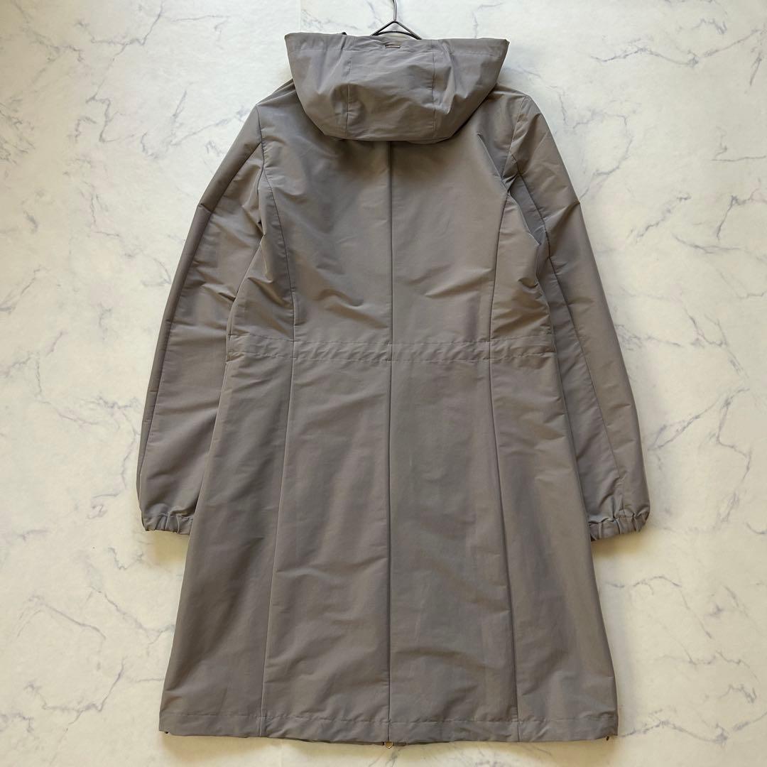 ヘルノ ダブルジップ フーデッドコート グレージュ PA0030D ゴールド金具