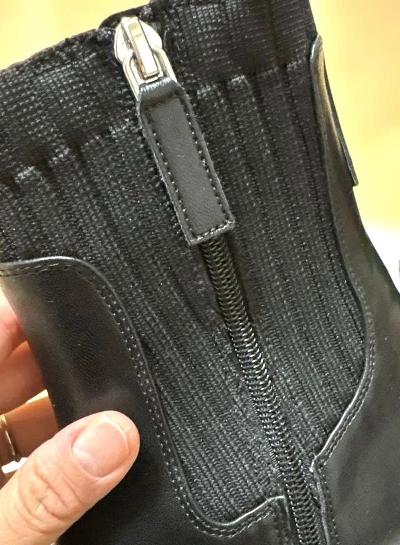 未使用　グリーンレーベルリラクシング ショートブーツ サイドゴアブーツ 黒　M