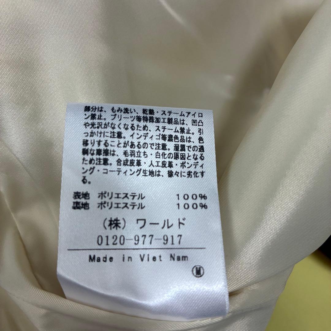 【美品】UNTITLED 洗える ドライエアクロス ノーカラーコート イエロー