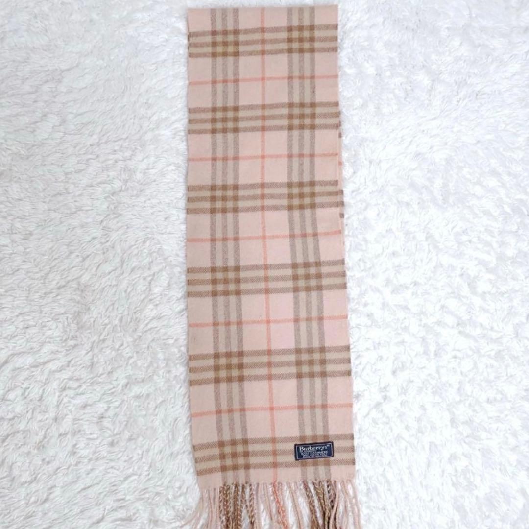 BURBERRY バーバリー ノバチェック マフラー カシミヤ 100％ ピンク