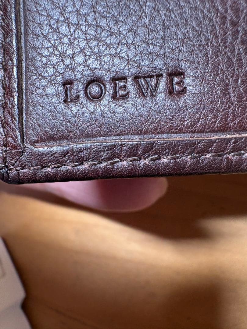 LOEWE ダークブラウン 三つ折り財布
