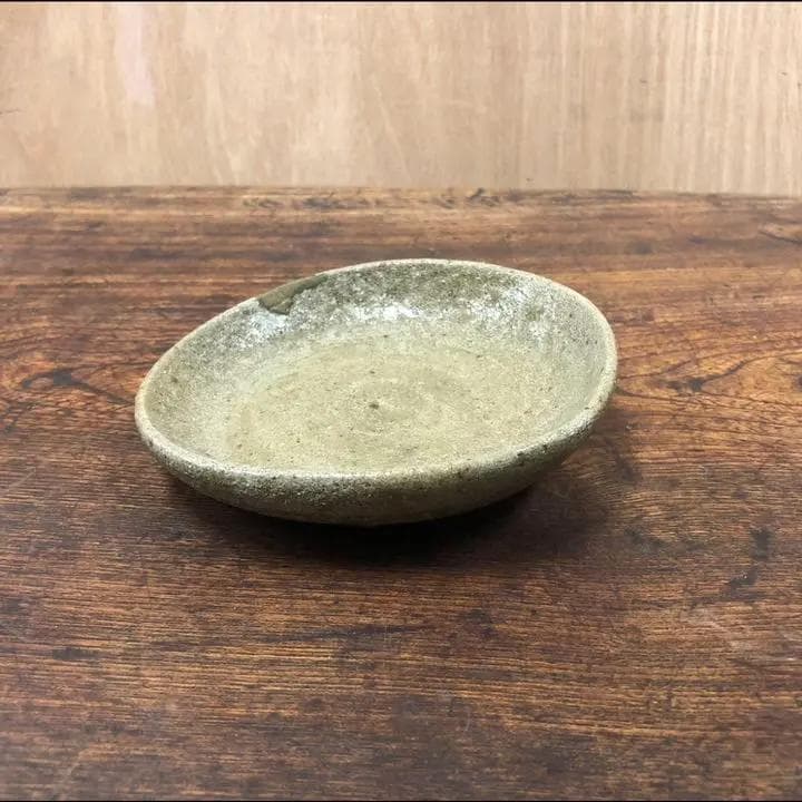 ◆135◆　時代美濃焼小皿　江戸時代　変形　骨董　和食器
