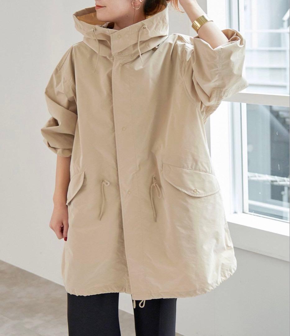 Spick and Span　撥水スノーカモパーカーコート　ベージュ　38