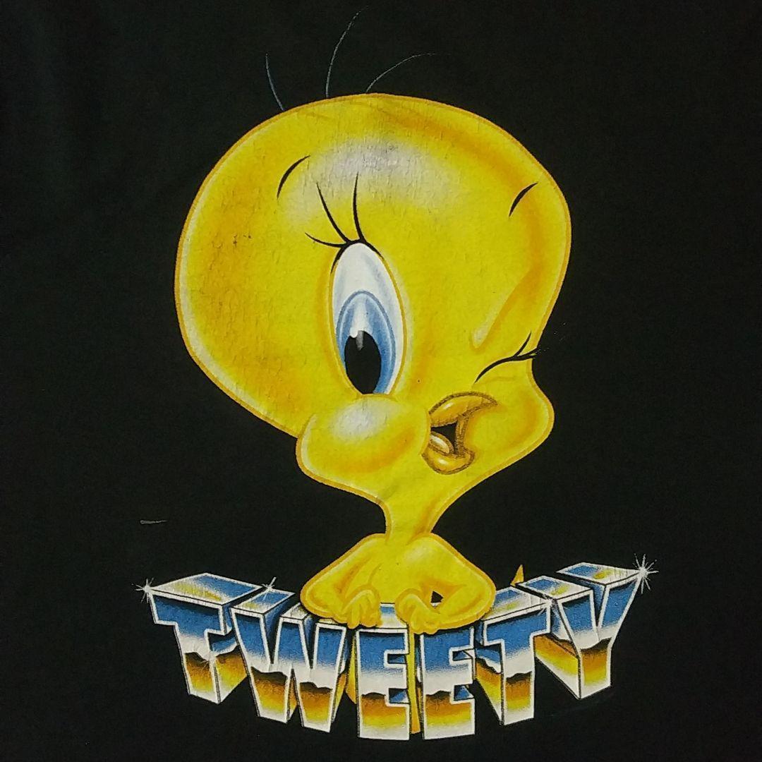 goodデザイン☆90s 1998 トゥイーティー ビッグプリント Tシャツ L
