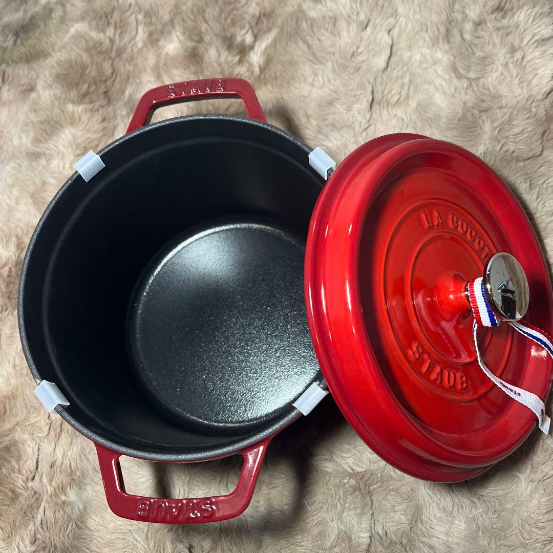 新品ストウブ グランドココット ラウンド チェリー 20cm 40508-900