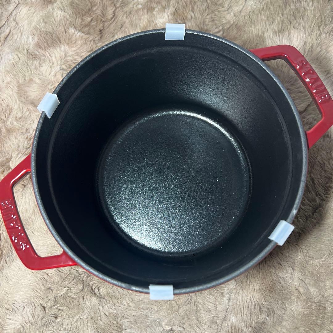 新品ストウブ グランドココット ラウンド チェリー 20cm 40508-900
