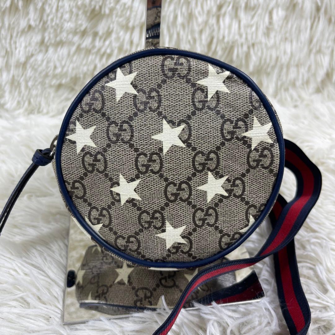 未使用級‼️ GUCCI ウエストバッグ シェリーライン　GG柄　スター　PVC