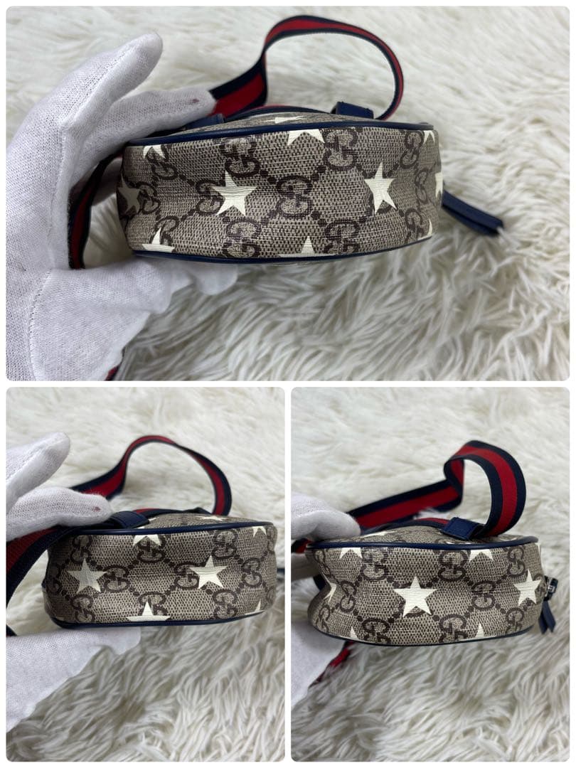未使用級‼️ GUCCI ウエストバッグ シェリーライン　GG柄　スター　PVC