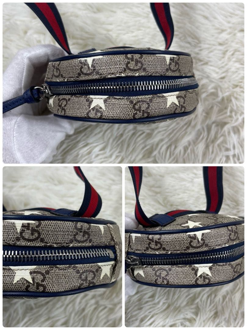 未使用級‼️ GUCCI ウエストバッグ シェリーライン　GG柄　スター　PVC