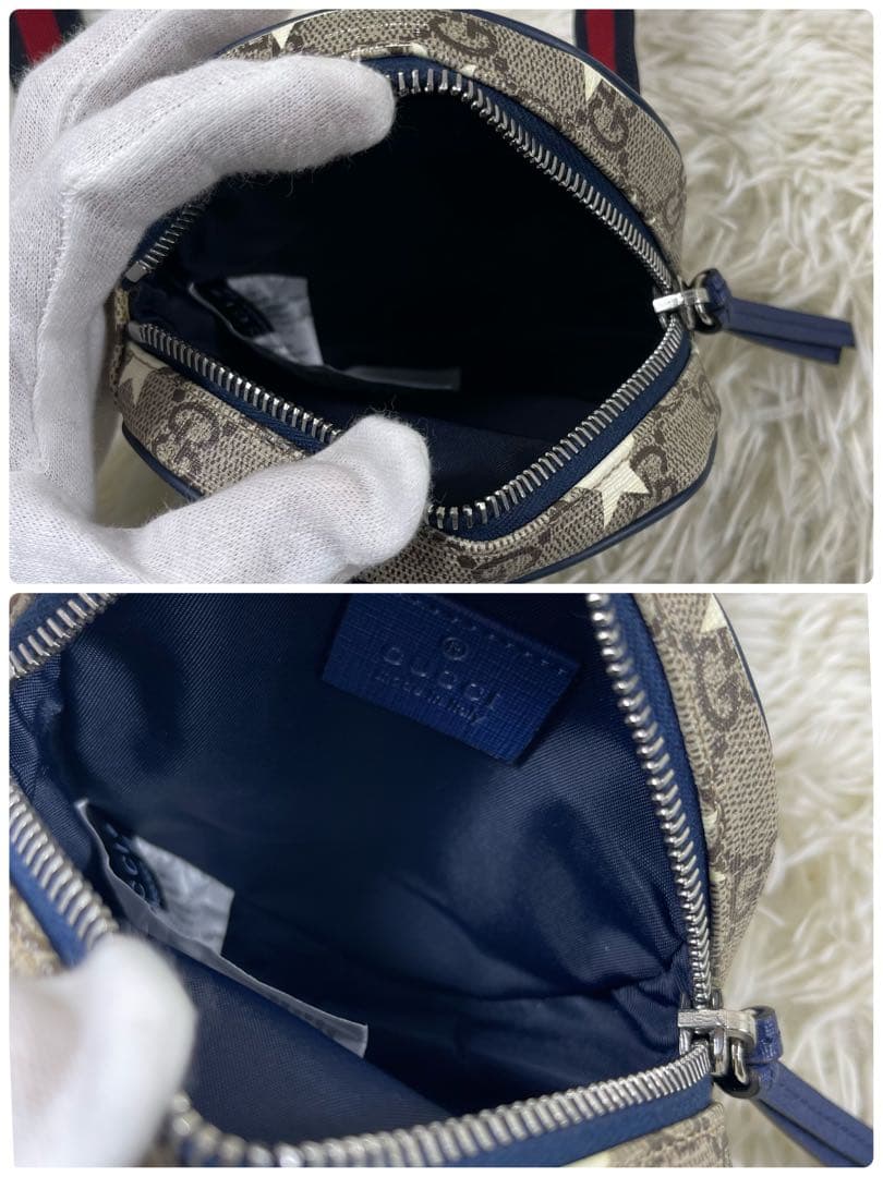 未使用級‼️ GUCCI ウエストバッグ シェリーライン　GG柄　スター　PVC