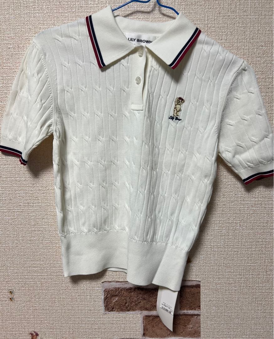 【本日限定セール】Lily Bearポロニットプルオーバー　リリーブラウンくま