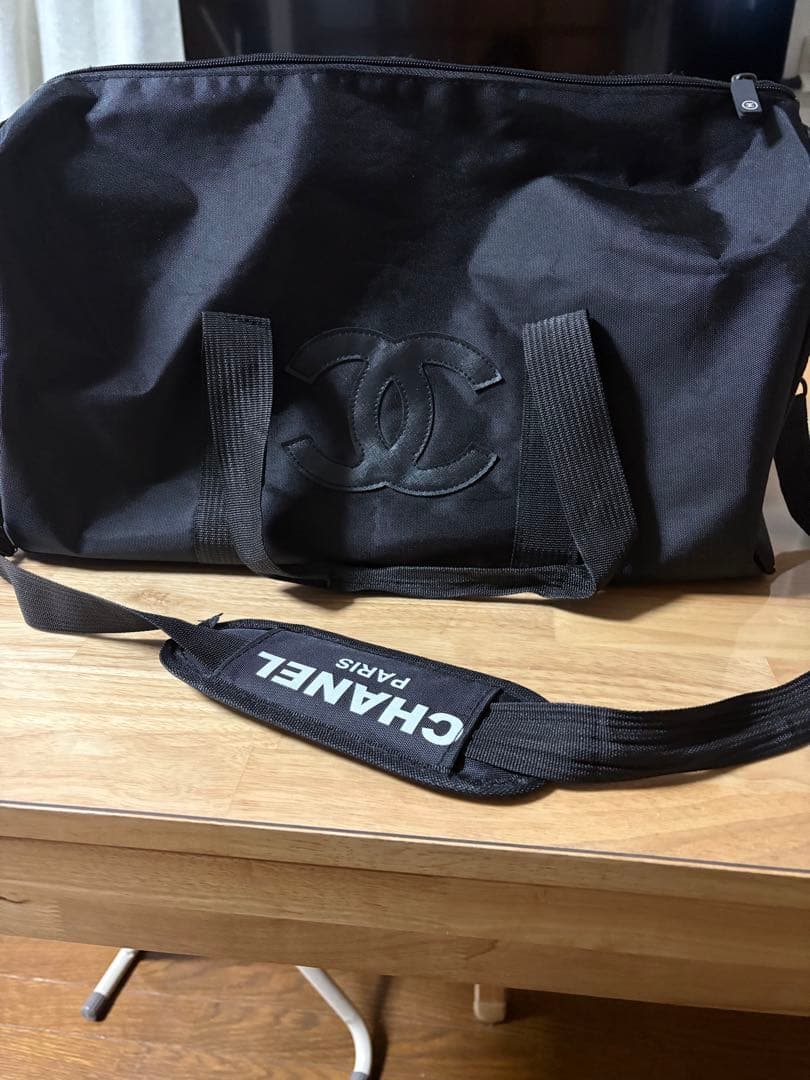 CHANEL PARIS ブラック ボストンバッグ
