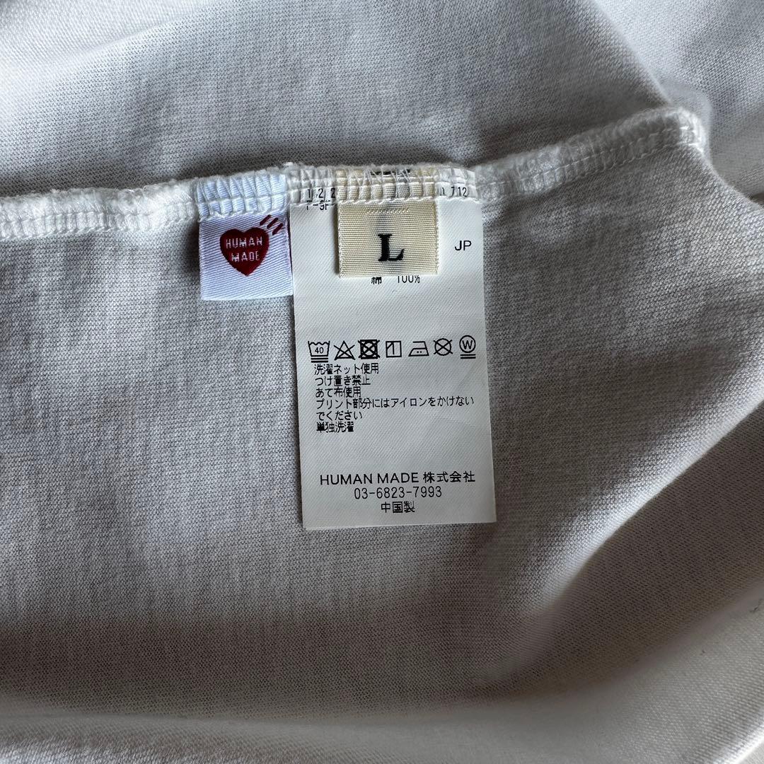 human madeヒューマンメイド　ダックプリント 白　Tシャツ　Ｌサイズ