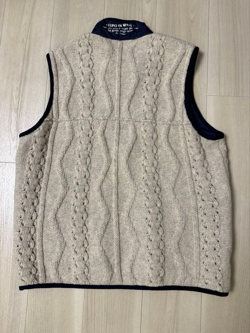 シナコバ LUPO DI MARE ニット切替ジップベスト LLサイズ 美品