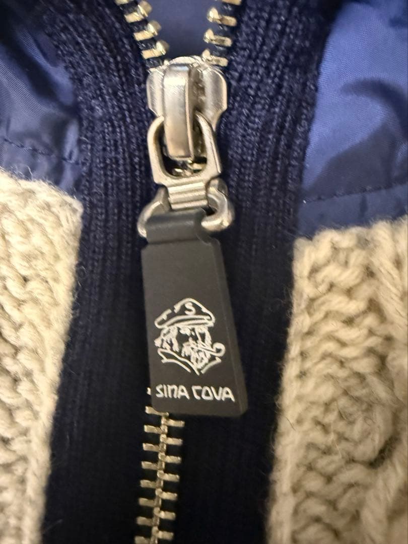シナコバ LUPO DI MARE ニット切替ジップベスト LLサイズ 美品
