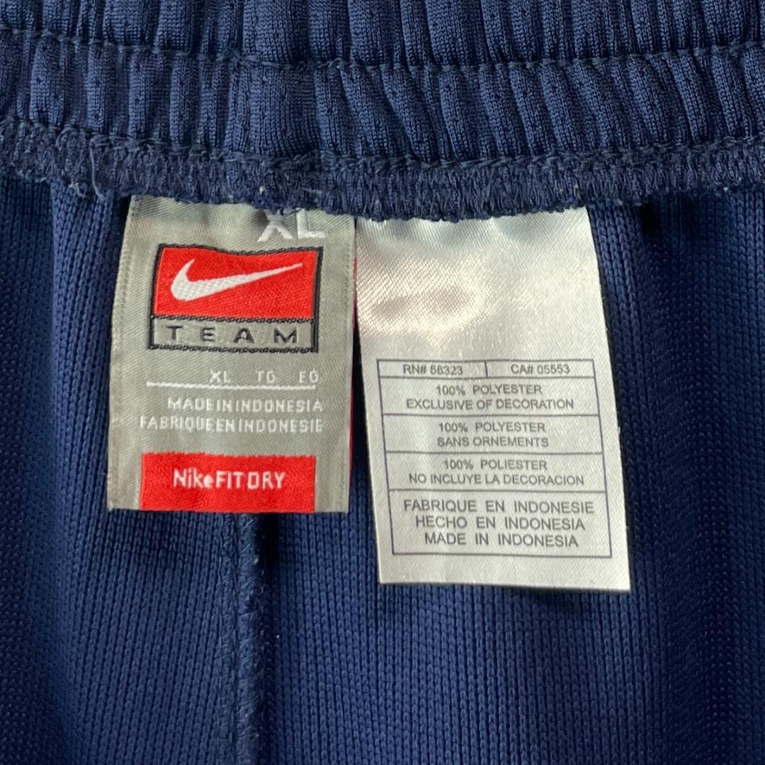 【00s 極太】NIKE ナイキ サイドデザイン トラックパンツ ネイビー XL