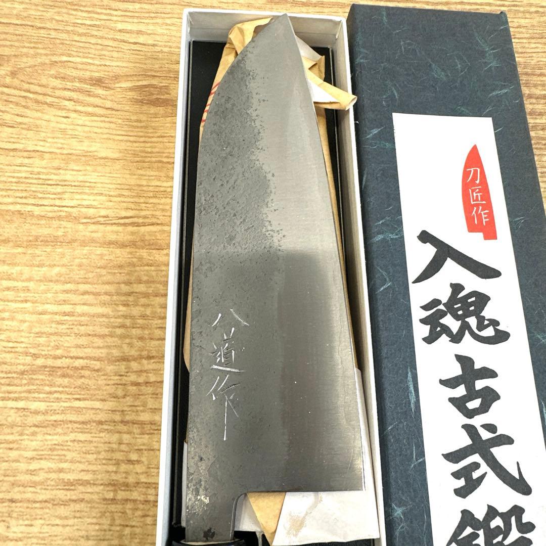 ◯刀匠八道作　三枚打三徳包丁　165㎜　梨地
