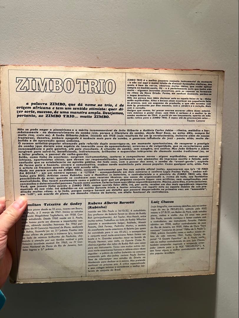 Zimbo Trio ‎ 1964年　オリジナル盤　須永辰緒　ニコラコンテ　LP