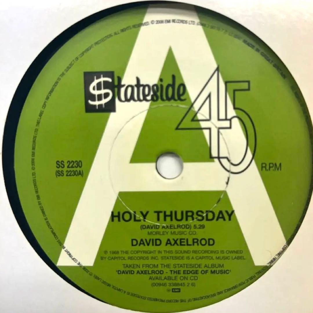 7” David Axelrod / Holy Thursday ドラムブレイク